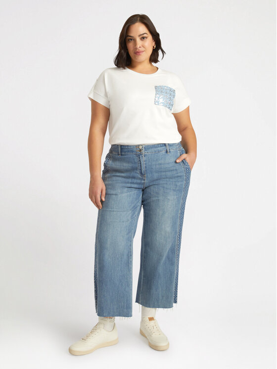 Fiorella Rubino Fiorella Rubino T-shirt G253L008059N011 Bianco Regular Fit