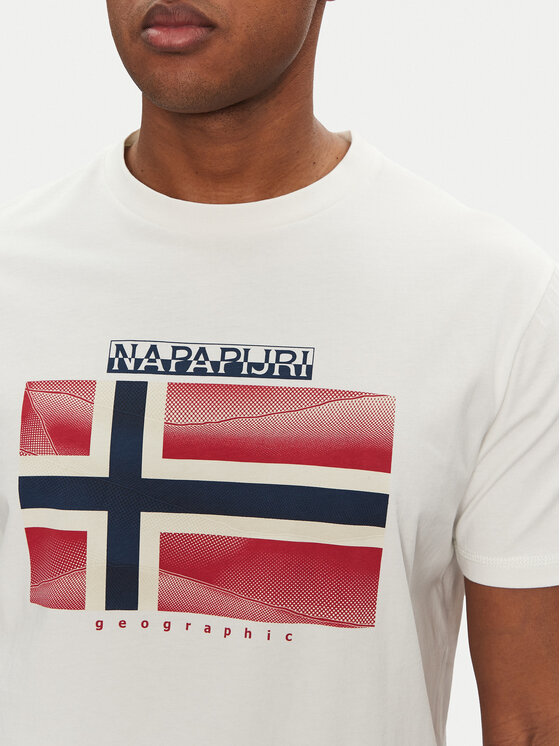 Napapijri Napapijri T-krekls S-Lari NP0A4IE52061 Balts Regular Fit