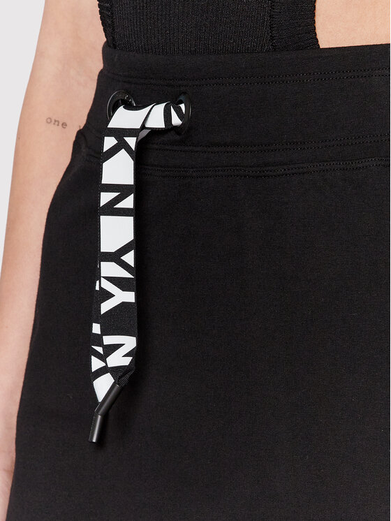 DKNY Sport DKNY Sport Φούστα από ύφασμα φούτερ DP2S5017 Μαύρο Regular Fit