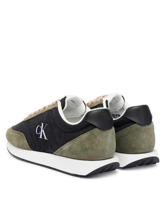 Calvin Klein Calvin Klein Sneakers Retro Runner Lace Up Nylon Mg YW0YW01990 Schwarz