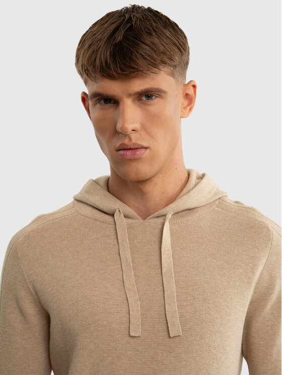 BIG STAR BIG STAR Sweter HOODS_800_160 Beżowy Classic Fit
