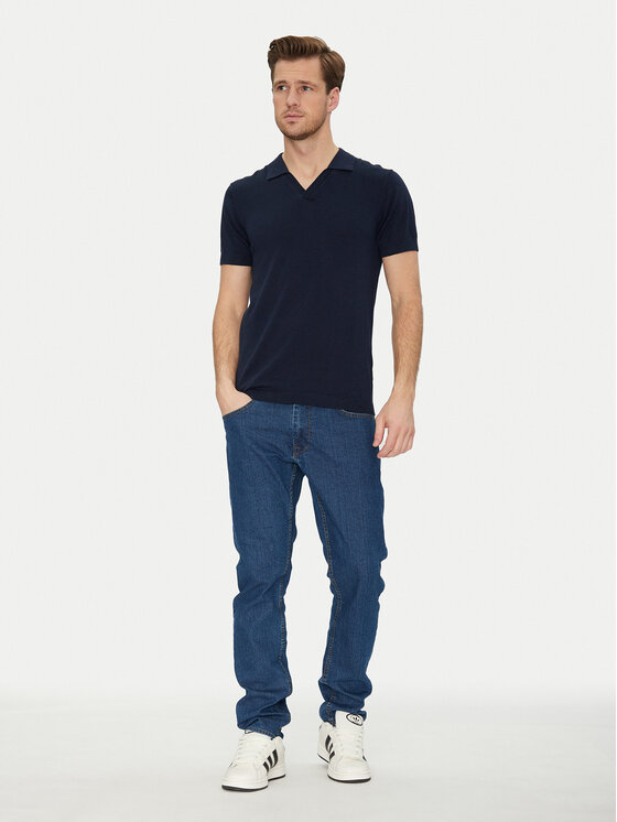 Blend Blend Polo marškinėliai 20718362 Tamsiai mėlyna Regular Fit