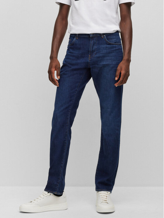 Boss Jeans hlače 50488459 Modra Slim Fit