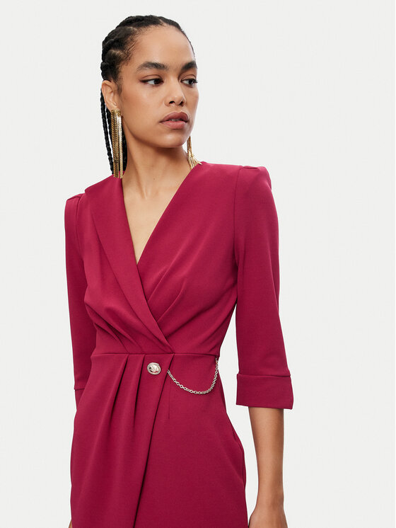 Rinascimento Rinascimento Coctailkleid CFC0019592002 Dunkelrot Regular Fit