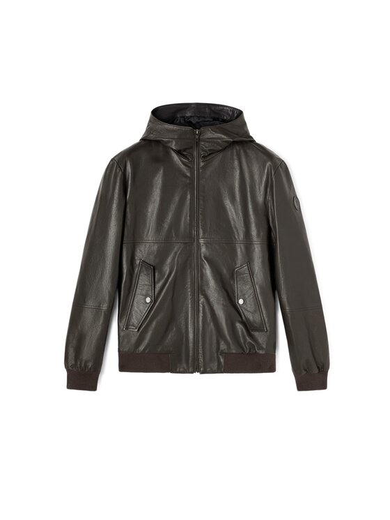Trussardi Trussardi Giacca di pelle R348M000149N053 Marrone Regular Fit