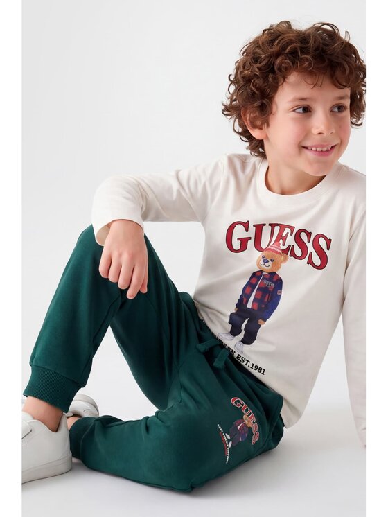 Guess Kids Guess Kids Bluzka 184439 Biały Classic Fit