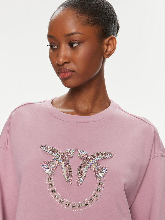 PINKO Pinko Суитшърт Nelly 100534 A1R8 Розов Oversize