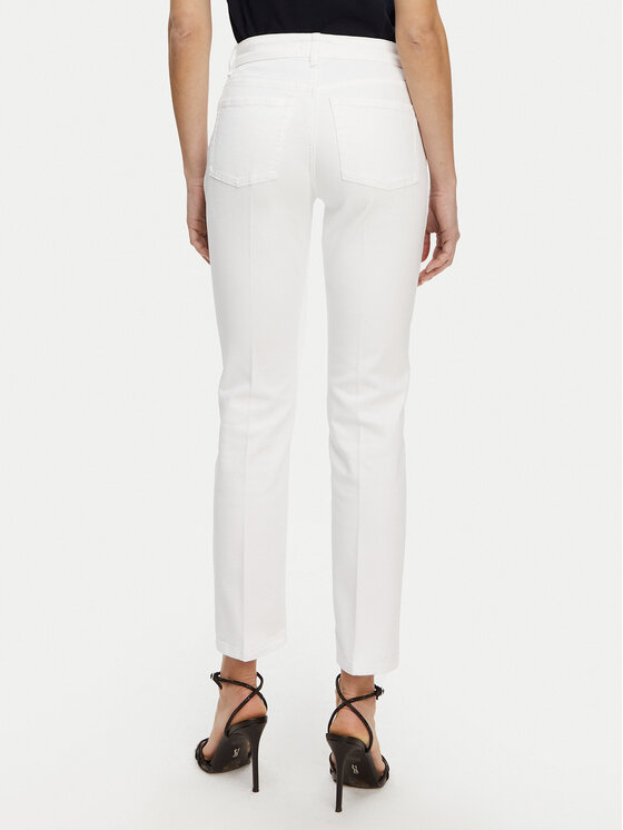 Luisa Spagnoli Luisa Spagnoli Jeans hlače Additivo 541781 Bela Slim Fit