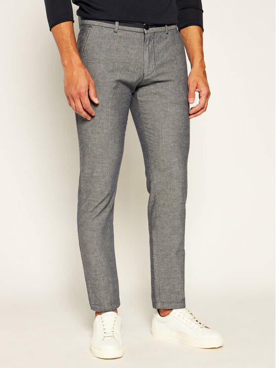 Pantaloni di tessuto 944-51 Grigio Slim Fit