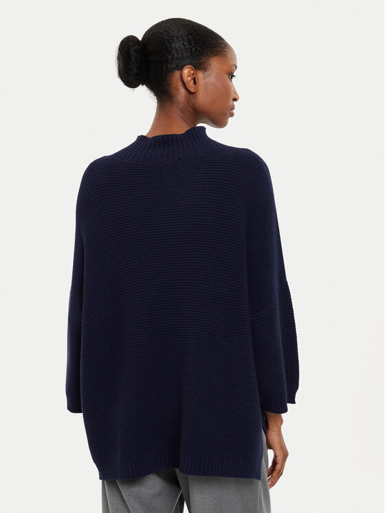 Kontatto Kontatto Rollkragenpullover 3M0213 Dunkelblau Relaxed Fit