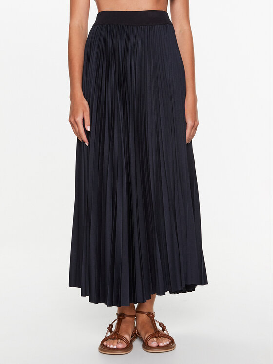 Fabiana Filippi Fustă plisată GND273W447 Bleumarin Regular Fit