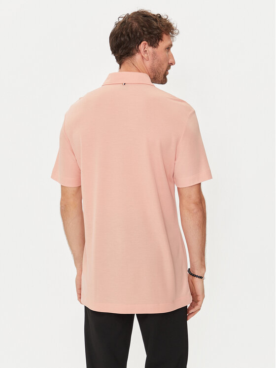 BOSS Boss Тениска с яка и копчета Press 55 50508830 Розов Regular Fit