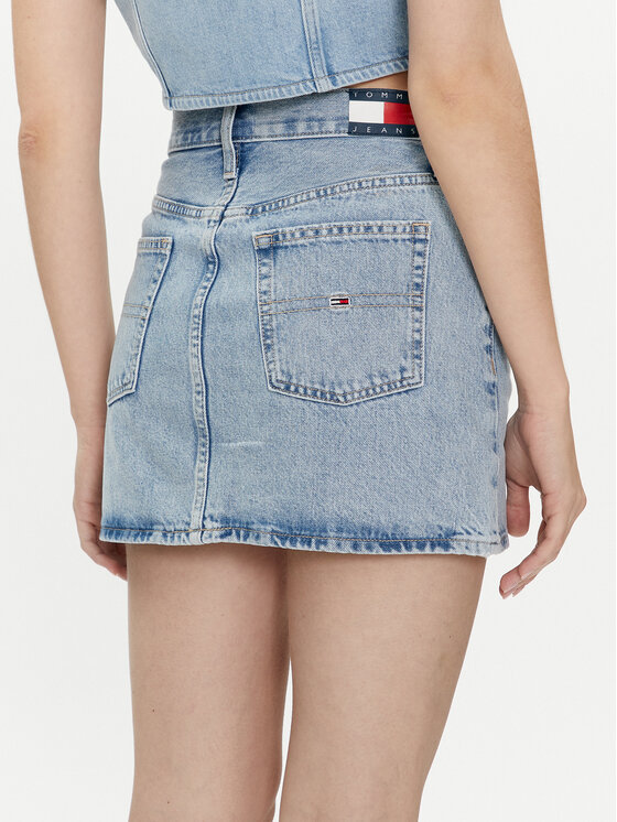 Tommy Jeans Tommy Jeans Jeans suknja Izzie DW0DW17674 Plava Regular Fit