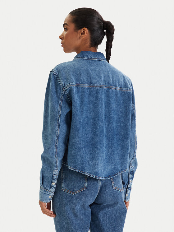 Karl Lagerfeld Jeans Karl Lagerfeld Jeans džinsiniai marškiniai B1W11021 Mėlyna Regular Fit