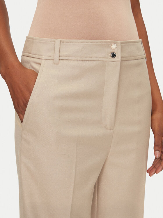 Morgan Morgan Παντελόνι υφασμάτινο 251-PLUX.F Μπεζ Straight Fit