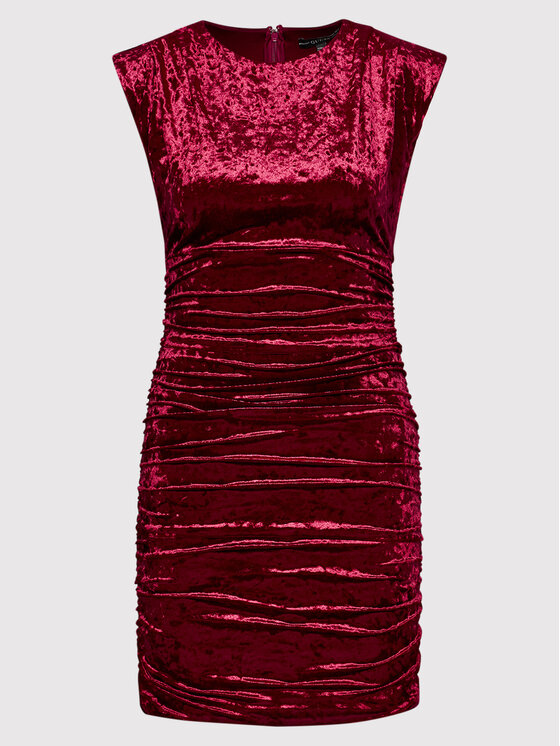 Guess Guess Koktejlové šaty Charlie W1BK19 KATV1 Bordó Slim Fit