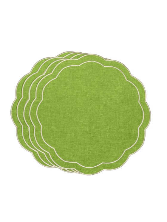 Roseberry Home Roseberry Home Podkładka na stół haftowana Lime Petali Czarny