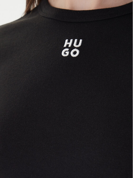 HUGO Hugo Bluză Dafilomena_3 50518378 Negru Slim Fit