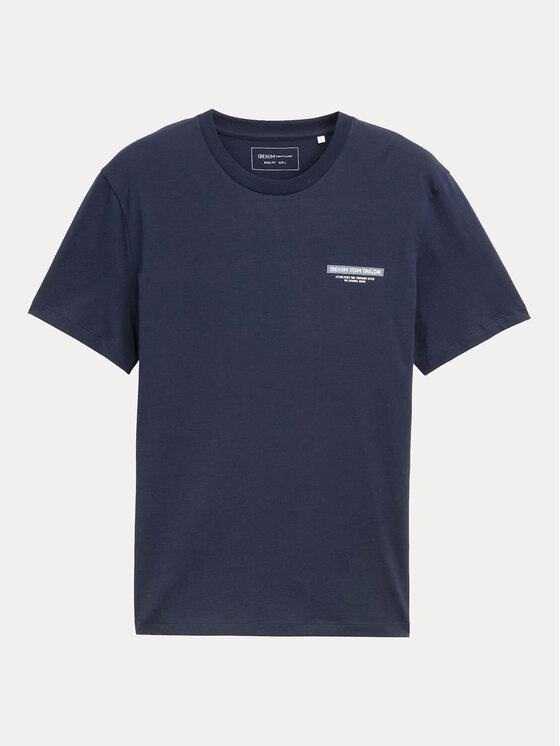 Tom Tailor Denim Tom Tailor Denim T-Shirt 1043491 Granatowy Regular Fit