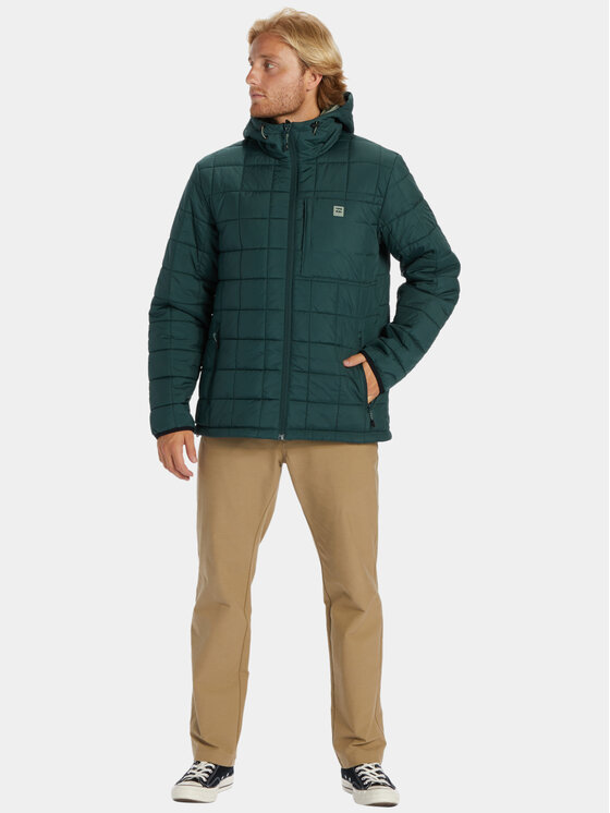 Billabong Dūnu jaka Journey Puffer ABYJK00162 Zaļš Regular Fit