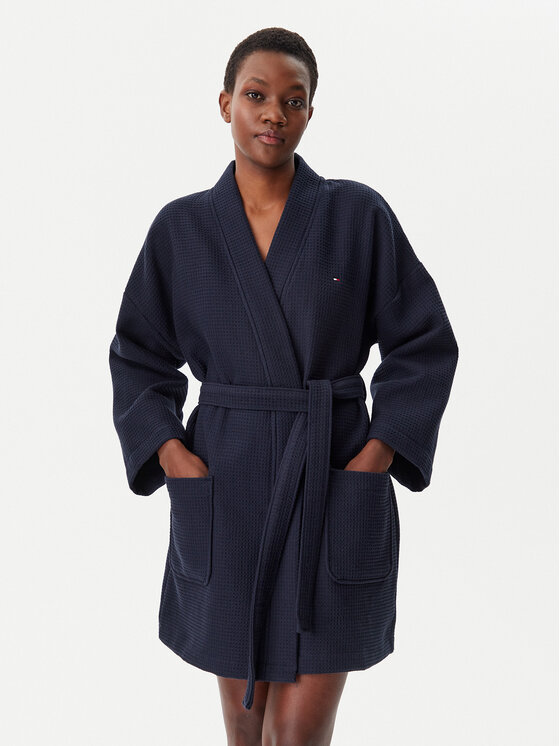 Bademantel Tommy Hilfiger, Größe S Dunkelblau UW0UW05770