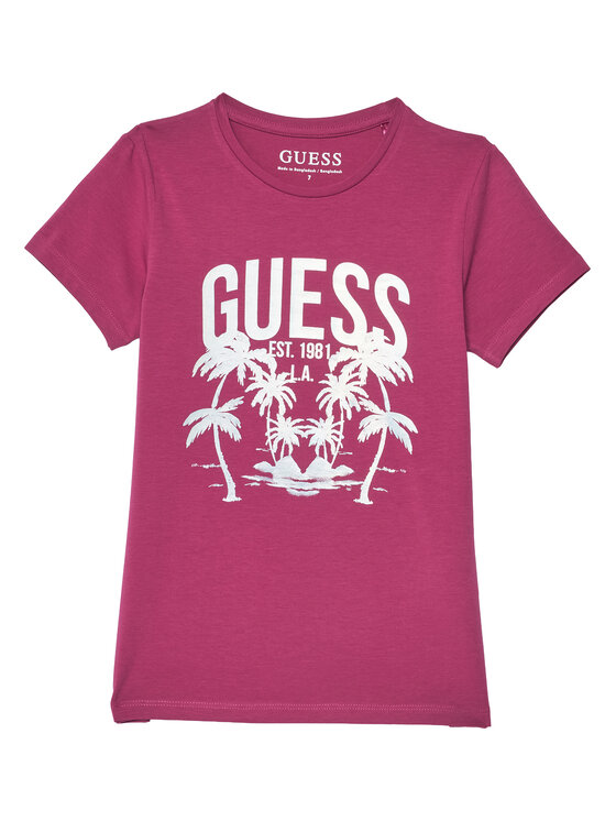 Guess Guess Póló J6GI14 K6YW4 Rózsaszín Regular Fit