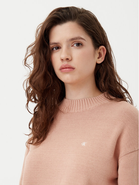 Calvin Klein Jeans Calvin Klein Jeans Sweter Monogram J20J224802 Pomarańczowy Regular Fit