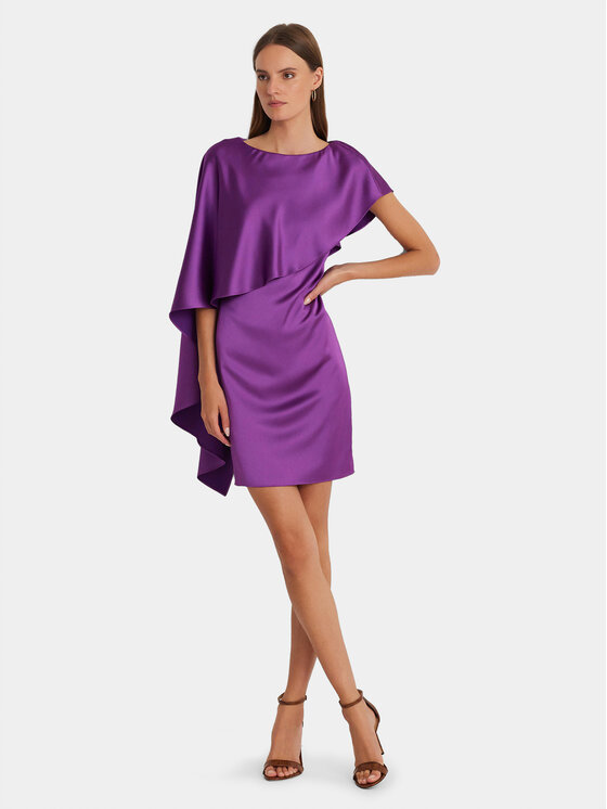 LAUREN RALPH LAUREN Lauren Ralph Lauren Sukienka koktajlowa 253925915001 Fioletowy Regular Fit