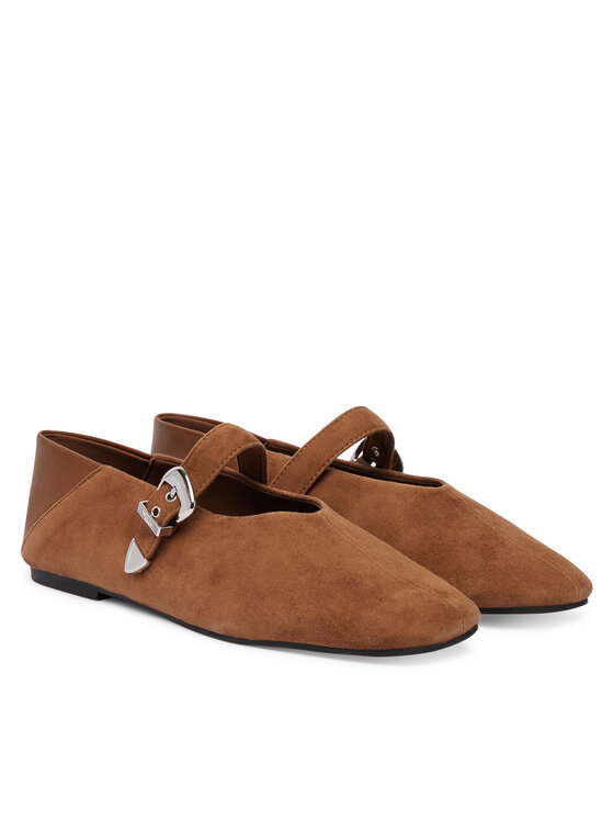 Tommy Jeans Tommy Jeans Balerīnas Tjw Ballerina Suede EN0EN03067 Brūns
