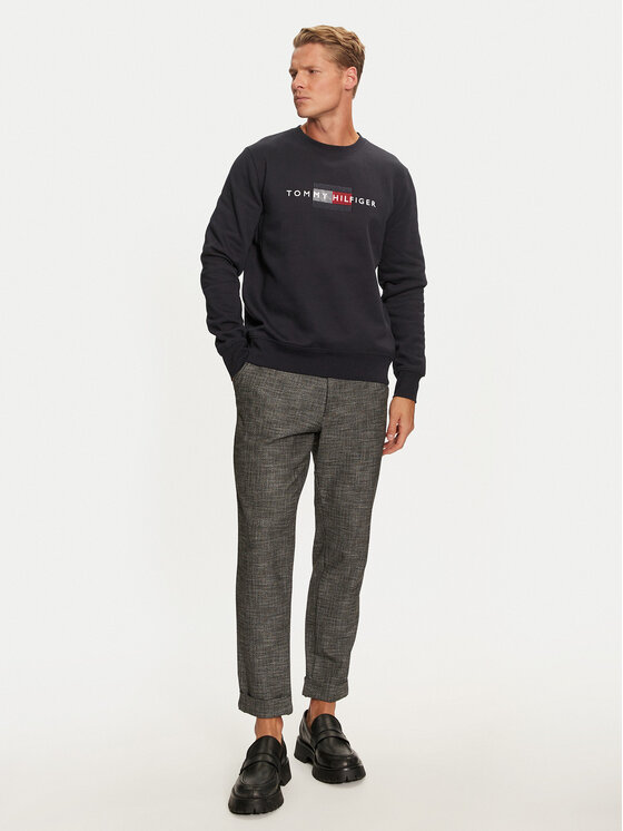 Tommy Hilfiger Tommy Hilfiger Bluza MW0MW35541 Granatowy Regular Fit