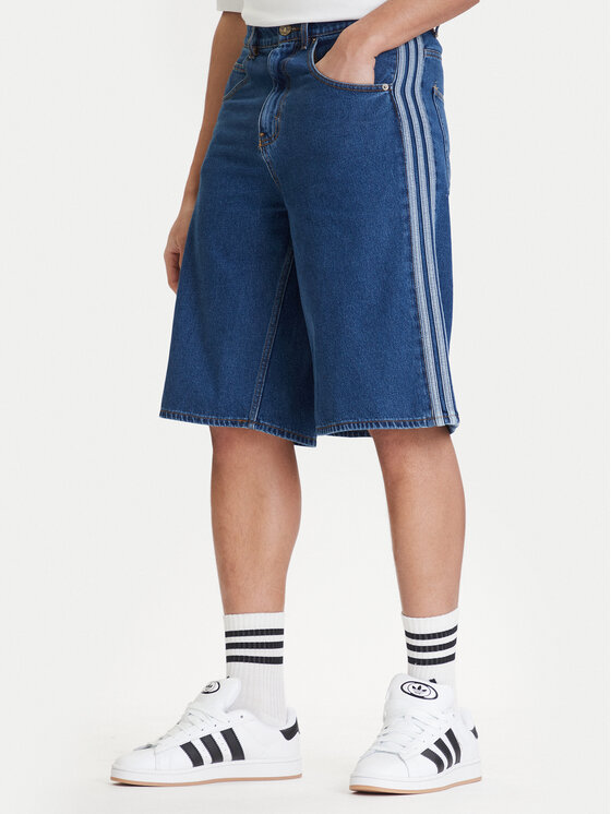 adidas adidas Pantaloni scurți de blugi adicolor Firebird KD1500 Albastru Loose Fit