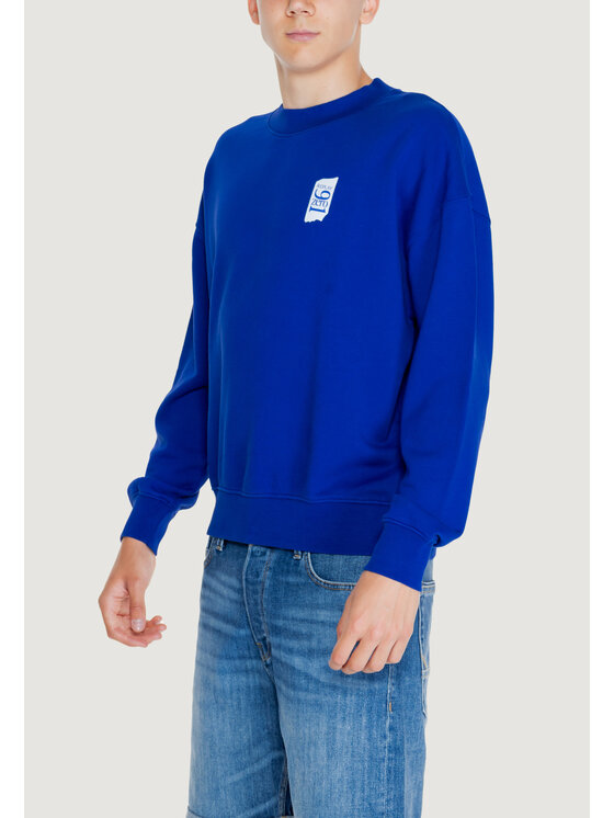 REPLAY Replay Bluza COTTON FLEECE Niebieski To Fit