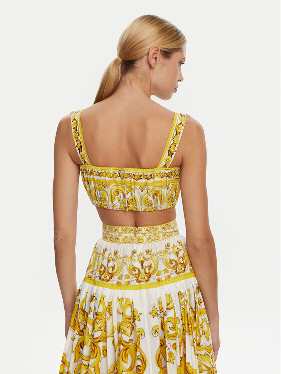 Dolce&Gabbana Dolce&Gabbana топ F755PT HH5EA Жълт Regular Fit