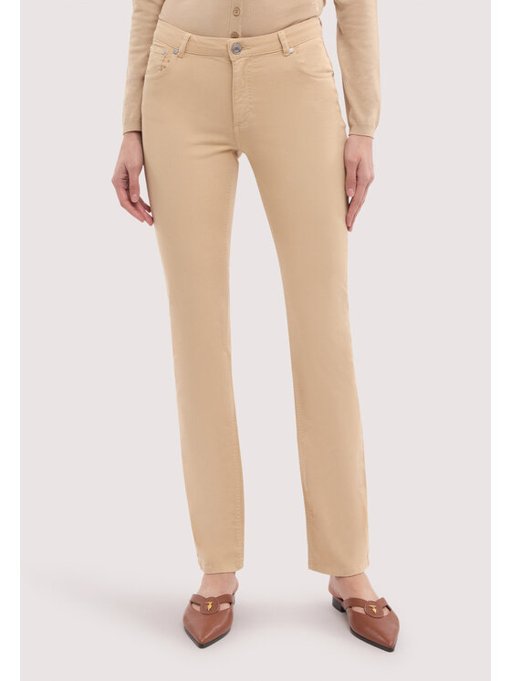 Trussardi Trussardi Spodnie materiałowe P7019300363N012 Kremowy Regular Fit