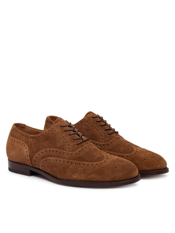 Polo Ralph Lauren Polo Ralph Lauren Półbuty Owen Wingtip 811P15884002 Brązowy jasny