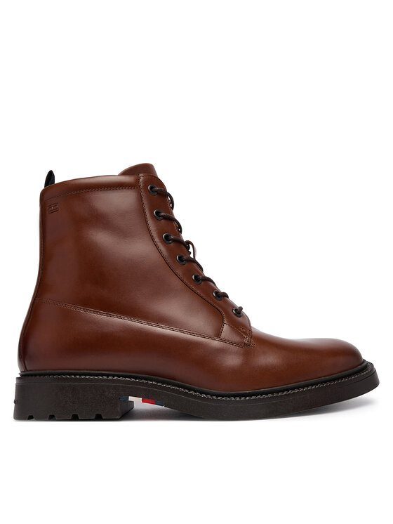 Tommy Hilfiger Tommy Hilfiger Saapad Corporate Casual Lth Boot FM0FM06174 Pruun