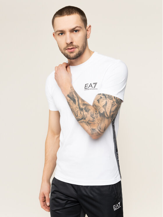 EA7 Emporio Armani EA7 Emporio Armani T-Shirt 3HPT07 PJ03Z 1100 Bílá Slim Fit
