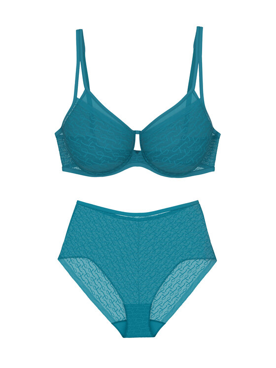 Triumph Triumph Chiloți clasici cu talie înaltă Triumph Signature Sheer Maxi EX 10215936 Albastru