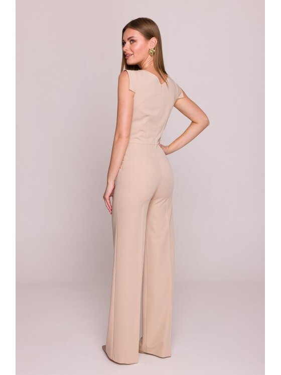 Stylove Stylove Kombinezon S407 Beżowy A-Line Fit