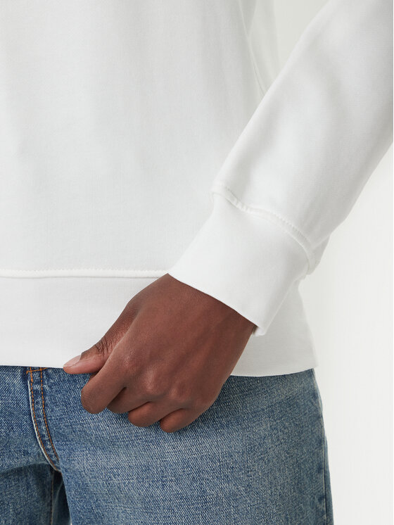 Calvin Klein Jeans Calvin Klein Jeans Džemperis ar kapuci Logo Graphic LV047F818G Balts Regular Fit