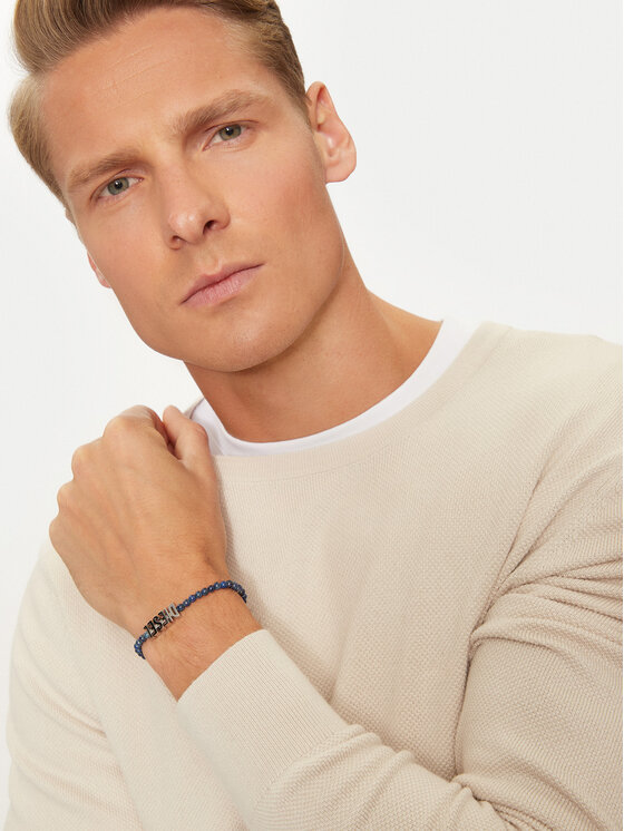 Diesel Diesel Браслет Blue Agate Beaded Bracelet DX1544040 Голубий