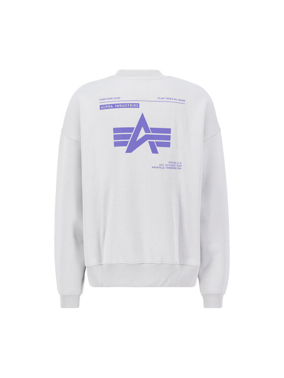 Alpha Industries Alpha Industries Bluza Logo Backprint Sweatshirt Szary Relaxed Fit
