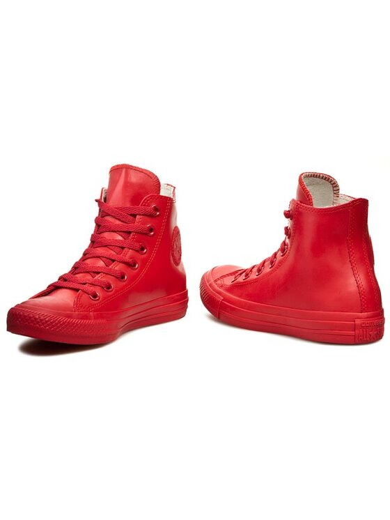 Converse en cuir rouge clearance