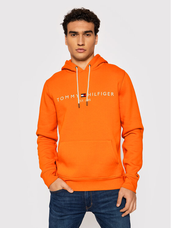Tommy Hilfiger Bluza Logo MW0MW11599 Pomara czowy Regular Fit Modivo.pl