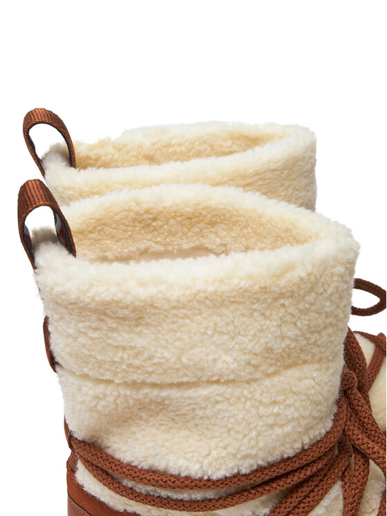 Tommy Hilfiger Tommy Hilfiger Čizme za snijeg Lace-Up Faux Shearling Snowboot FW0FW08252 Bež