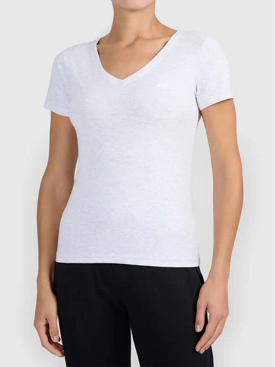 4F 4F T-Shirt 4FWMM00TTSHF3307-20S-27M-31S Czarny Regular Fit