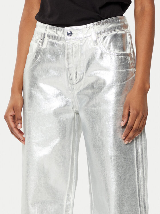 Armani Exchange Armani Exchange Pantaloni di tessuto XW000056 AF10836 M8047 Argento Relaxed Fit