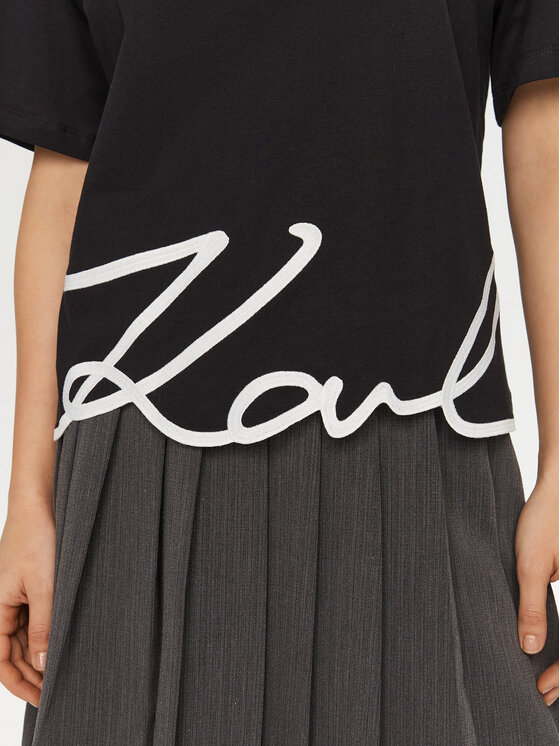 KARL LAGERFELD KARL LAGERFELD T-krekls A1W17013 Melns Relaxed Fit