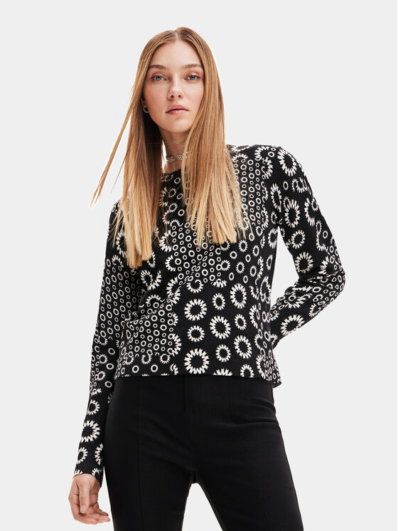 Desigual Desigual Светр 23WWJF52 Чорний Slim Fit
