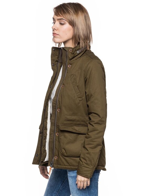 Lee Lee Kurtka damska FIELD JACKET Beżowy Slim Fit